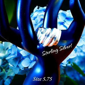 VINTAGE Sterling .525 Textured Ring, Size 5.75